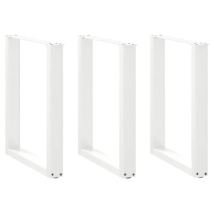 vidaXL Eettafelpoten 3 st U-vormig 70x(72-73) cm staal wit
