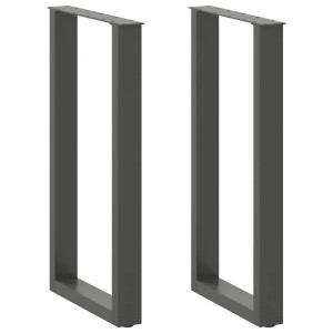 vidaXL Bartafelpoten 2 st U-vormig 40x(90-91) cm staal antraciet