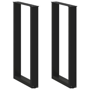 vidaXL Bartafelpoten 2 st U-vormig 50x(90-91) cm staal zwart