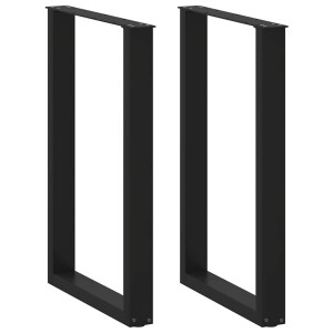 vidaXL Bartafelpoten 2 st U-vormig 60x(90-91) cm staal zwart