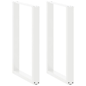 vidaXL Bartafelpoten 2 st U-vormig 60x(90-91)cm staal wit