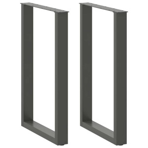 vidaXL Bartafelpoten 2 st U-vormig 60x(90-91)cm staal antraciet