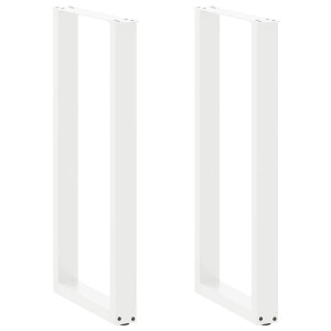 vidaXL Bartafelpoten 2 st U-vormig 40x(100-101) cm staal wit
