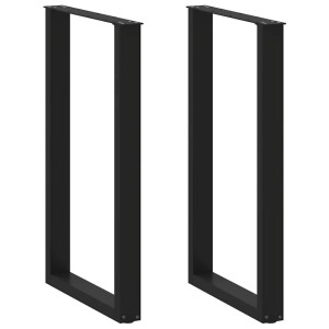 vidaXL Bartafelpoten 2 st U-vormig 60x(100-101) cm staal zwart