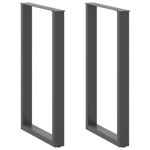 vidaXL Bartafelpoten 2 st U-vormig 60x(100-101) cm staal antraciet