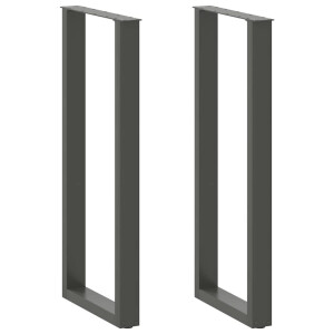 vidaXL Salontafelpoten 2 st U-vormig 50x(110-111) cm staal antraciet