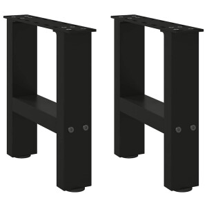 vidaXL Salontafelpoten 2 st 30x(30-31) cm staal zwart