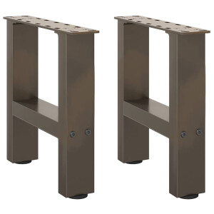 vidaXL Salontafelpoten 2 st 30x (30-31) cm staal naturel staal