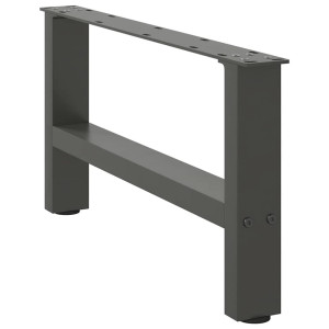 vidaXL Salontafelpoten 2 st 60x(30-31) cm staal antracietkleurig