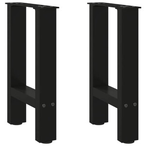 vidaXL Salontafelpoten 2 st 28x(42-43) cm staal zwart