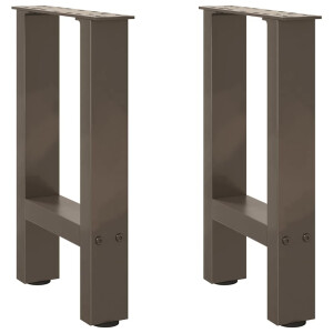 vidaXL Salontafelpoten 2 st 28x(42-43) cm staal naturel