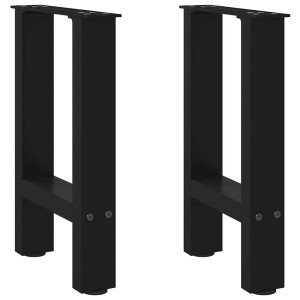 vidaXL Salontafelpoten 2 st 38x(42-43) cm staal zwart