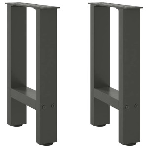 vidaXL Salontafelpoten 2 st 38x(42-43) cm staal antraciet