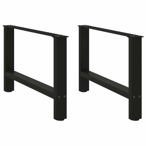 vidaXL Salontafelpoten 2 st 70x(42-43) cm staal zwart