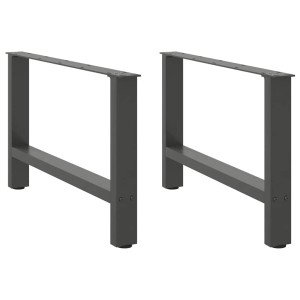 vidaXL Salontafelpoten 2 st 70x(42-43) cm staal antraciet