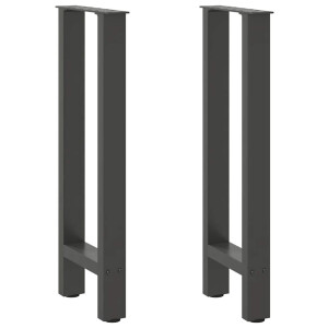 vidaXL Console tafelpoten 2 st 28x(72-73) cm staal antraciet