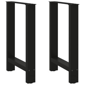 vidaXL Salontafelpoten 2 st 50x(72-73) cm staal zwart