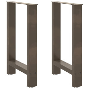 vidaXL Eettafelpoten 2 st 50x(72-73) cm staal naturel