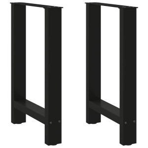 vidaXL Salontafelpoten 2 st 60x(72-73) cm staal zwart