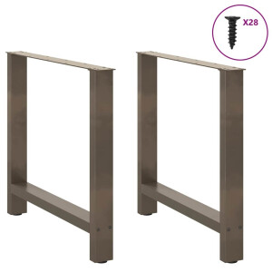 vidaXL Eettafelpoten 2 st 70x(72-73) cm staal naturel