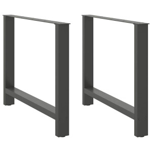 vidaXL Eettafelpoten 2 st 100x(72-73) cm staal antraciet