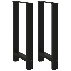 vidaXL Bartafelpoten 2 st 50x(90-91) cm staal zwart