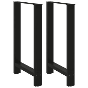 vidaXL Salontafelpoten 2 st 60x(90-91) cm staal zwart