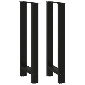 vidaXL Bartafelpoten 2 st 50x(100-101) cm staal zwart