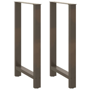 vidaXL Bartafelpoten 2 st 60x(100-101) cm staal naturel