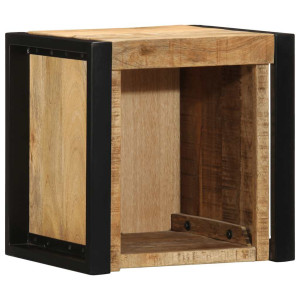 vidaXL Nachtkastje 40x35x40 cm massief ruw mangohout