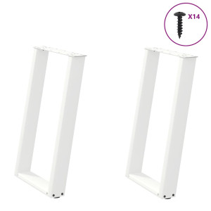 vidaXL Eettafelpoten 2 st U-vormig 50x(72-73) cm staal wit
