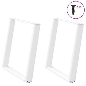 vidaXL Eettafelpoten 2 st U-vormig 70x(72-73) cm staal wit