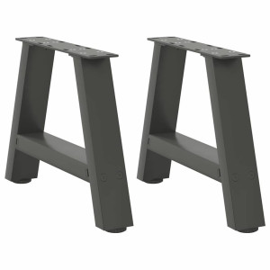 vidaXL Salontafelpoten 2 st A-vormig 30x(30-31) cm staal antraciet