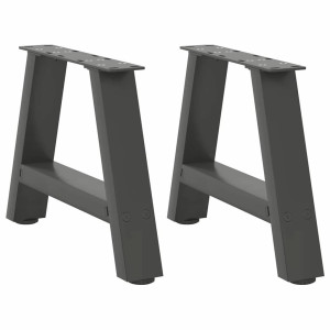 vidaXL Salontafelpoten 2 st A-vormig 40x(30-31) cm staal antraciet