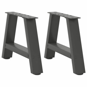 vidaXL Salontafelpoten 2 st A-vormig 50x(30-31) cm staal antraciet
