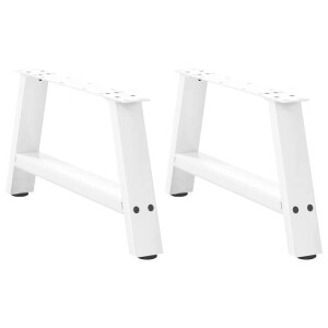 vidaXL Salontafelpoten 2 st A-vormig 60x(30-31) cm staal wit
