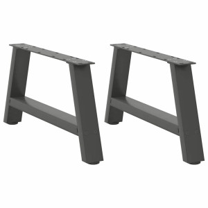 vidaXL Salontafelpoten 2 st A-vormig 60x(30-31) cm staal antraciet
