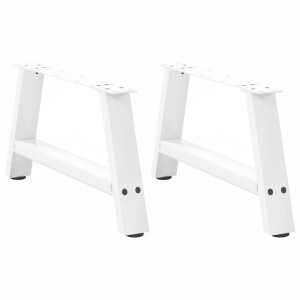 vidaXL Salontafelpoten 2 st A-vormig 70x(30-31) cm staal wit