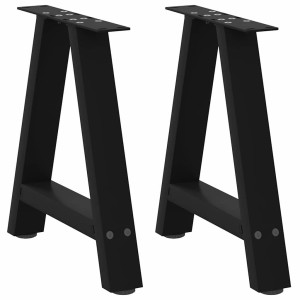 vidaXL Salontafelpoten 2 st A-vormig 38x(42-43) cm staal zwart