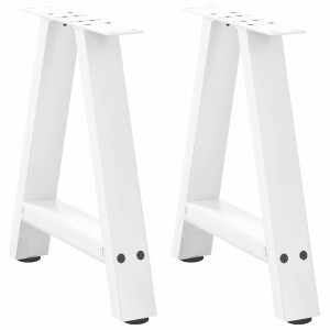 vidaXL Salontafelpoten 2 st A-vormig 38x(42-43) cm staal wit