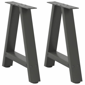 vidaXL Salontafelpoten 2 st A-vormig 38x(42-43) cm staal antraciet