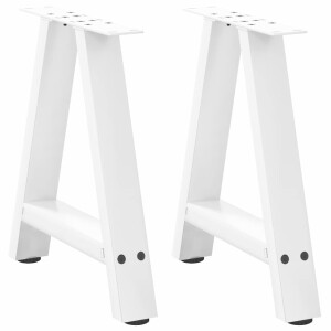 vidaXL Salontafelpoten 2 st A-vormig 50x(42-43) cm staal wit