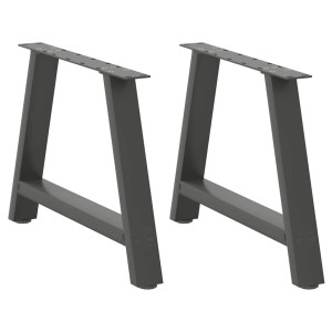 vidaXL Salontafelpoten 2 st A-vormig 60x(42-43) cm staal antraciet