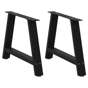 vidaXL Salontafelpoten 2 st A-vormig 70x(42-43) cm staal zwart