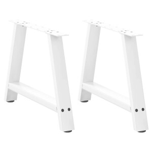 vidaXL Salontafelpoten 2 st A-vormig 70x(42-43) cm staal wit