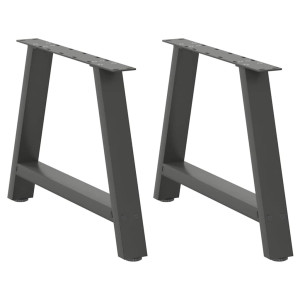 vidaXL Salontafelpoten 2 st A-vormig 70x(42-43) cm staal antraciet