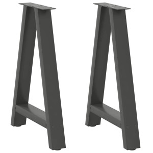 vidaXL Eettafelpoten 2 st A-vormig 50x(72-73) cm staal antraciet