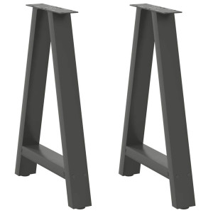 vidaXL Eettafelpoten 2 st A-vormig 60x(72-73) cm staal antraciet