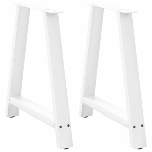 vidaXL Eettafelpoten 2 st A-vormig 70x(72-73) cm staal wit