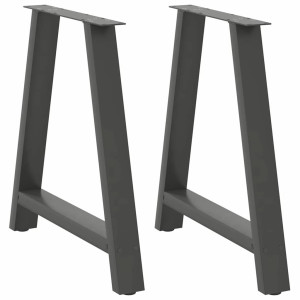 vidaXL Eettafelpoten 2 st A-vormig 70x(72-73) cm staal antraciet